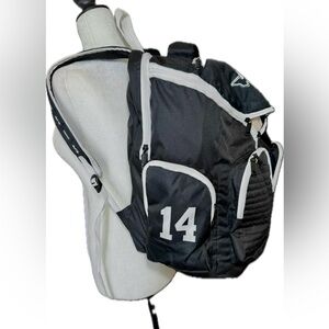 Black and White Athletic Backpack with Durable Design Versatile Capable Rucksack